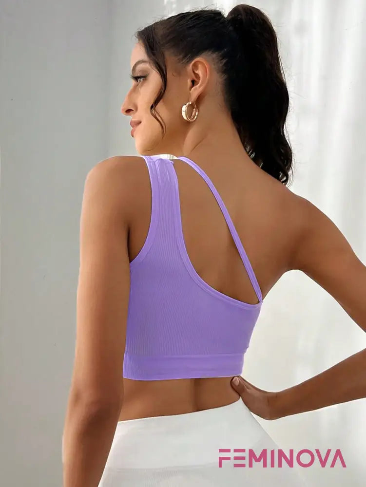 Top Fitness Assimétrico com Alça Única