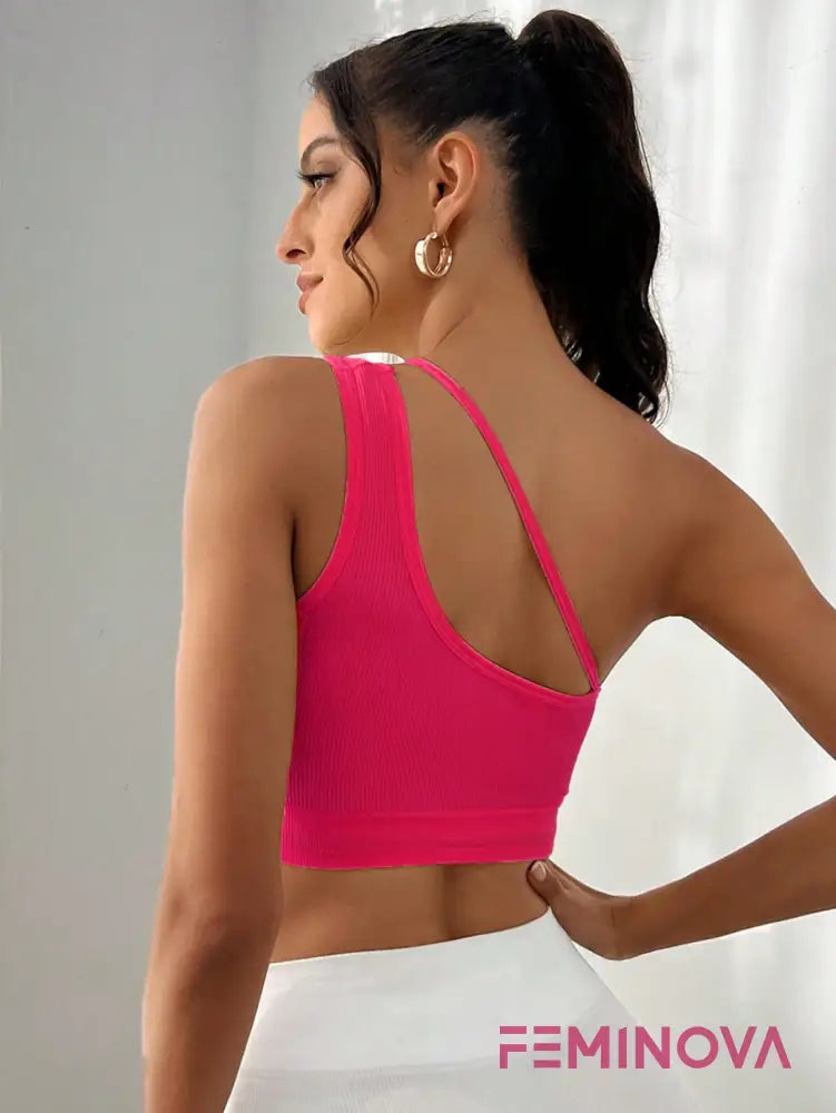 Top Fitness Assimétrico com Alça Única