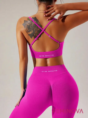 Conjunto Fitness Seamless com Cós Alto e Sustentação