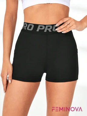 Short Fitness com Bolso Lateral e Cós Elástico Modelador