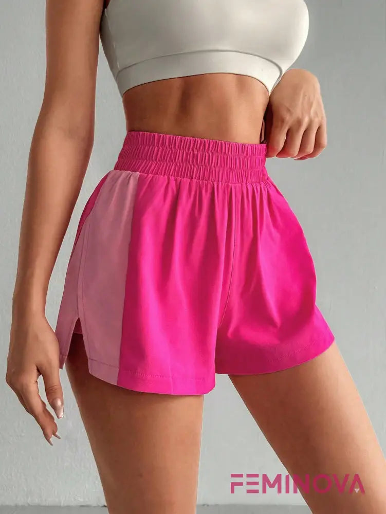 Shorts Esportivo Cintura Alta com Fenda Lateral