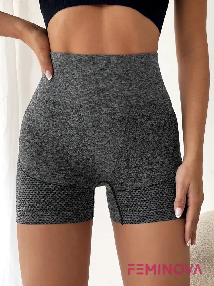 Shorts Fitness Cintura Alta com Efeito Levanta Bumbum e Texturizado