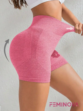 Shorts Fitness com Compressão e Efeito Modelador Rosa Chiclete / PP