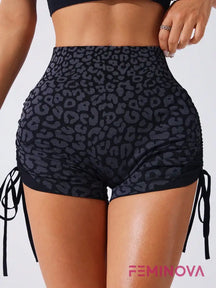 Shorts Fitness com Controle de Barriga e Ajuste Lateral Preto / P