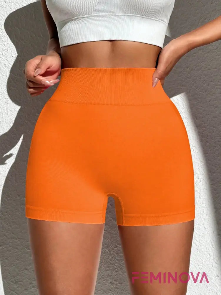 Shorts Fitness Compressão com Cintura Alta Modeladora