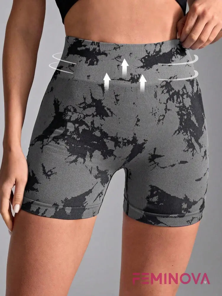 Shorts Fitness Estampado com Efeito Levanta Bumbum