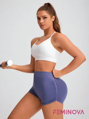 Shorts Fitness Seamless com Secagem Rápida