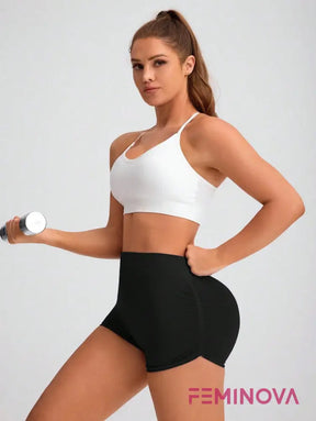 Shorts Fitness Seamless com Secagem Rápida