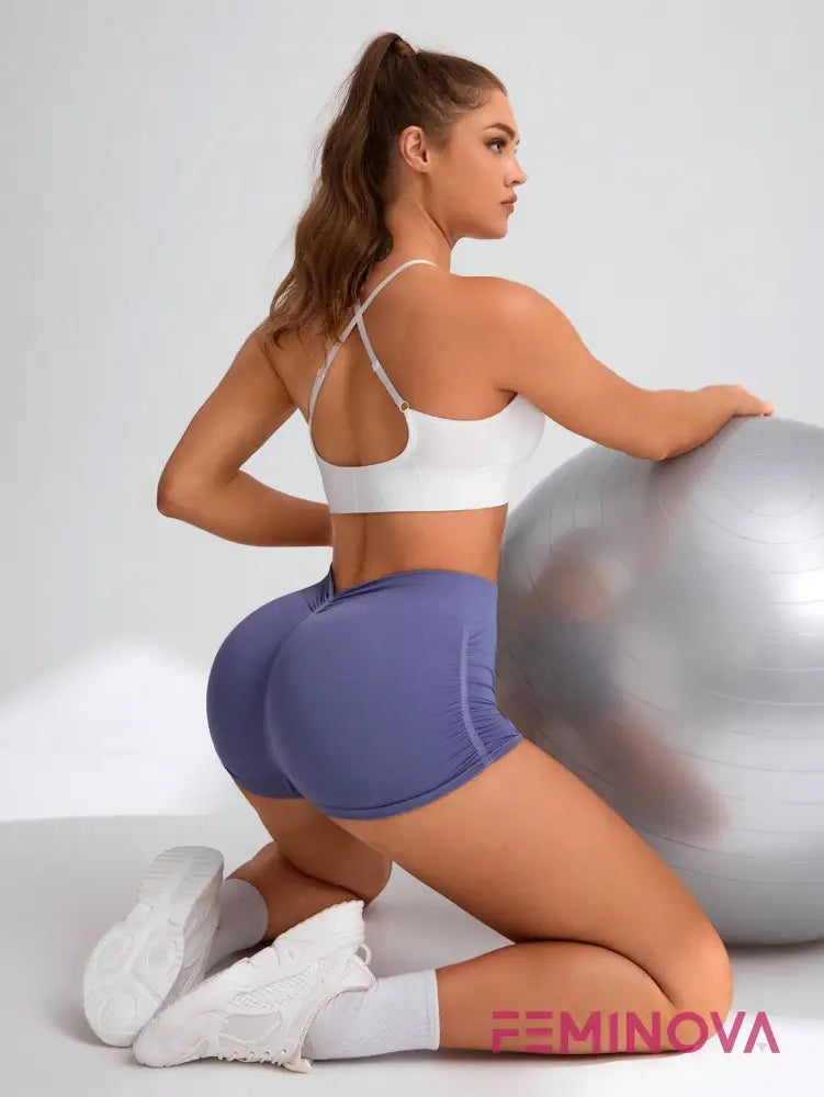 Shorts Fitness Seamless com Secagem Rápida