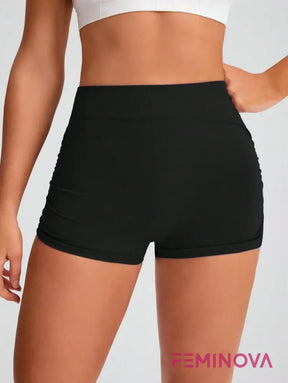 Shorts Fitness Seamless com Secagem Rápida Preto / P