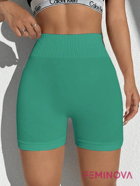 Shorts Fitness Seamless de Secagem Rápida Modelador