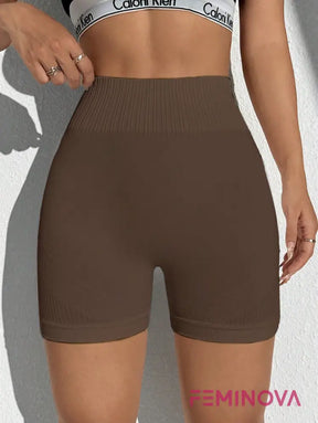 Shorts Fitness Seamless de Secagem Rápida Modelador