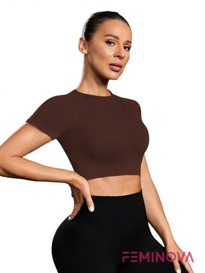 Top Cropped Fitness com Cintura Ajustada