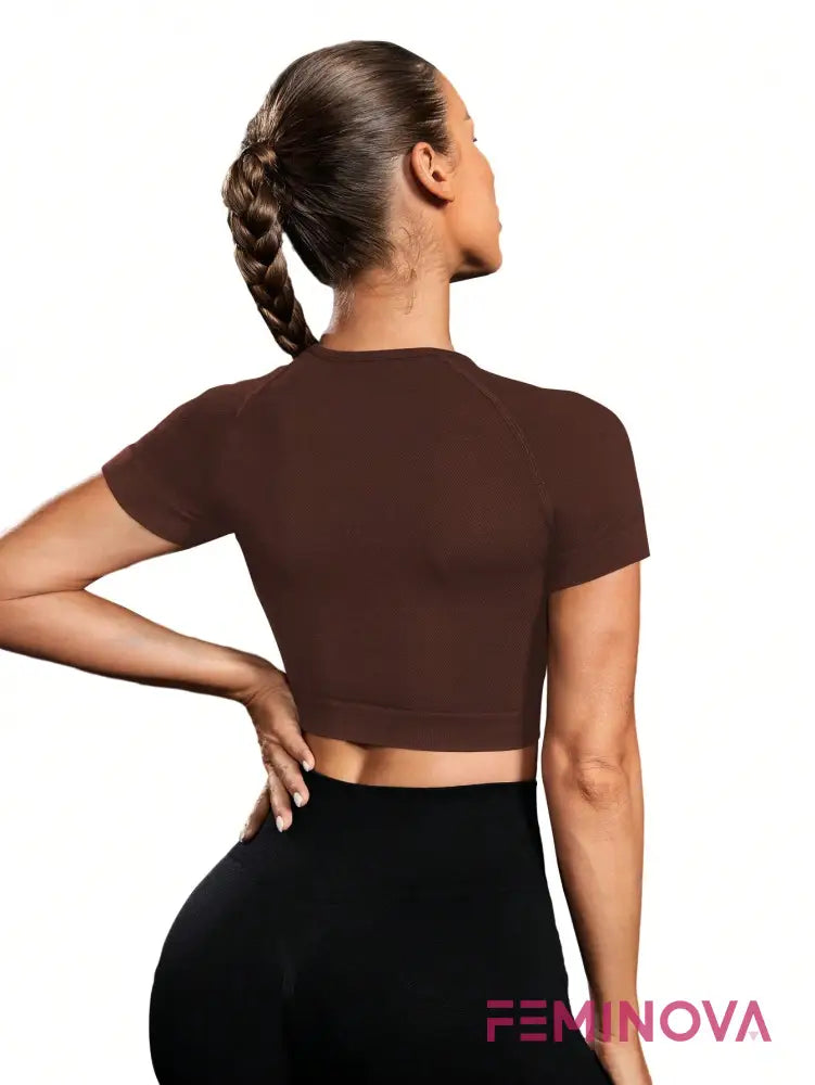 Top Cropped Fitness com Cintura Ajustada