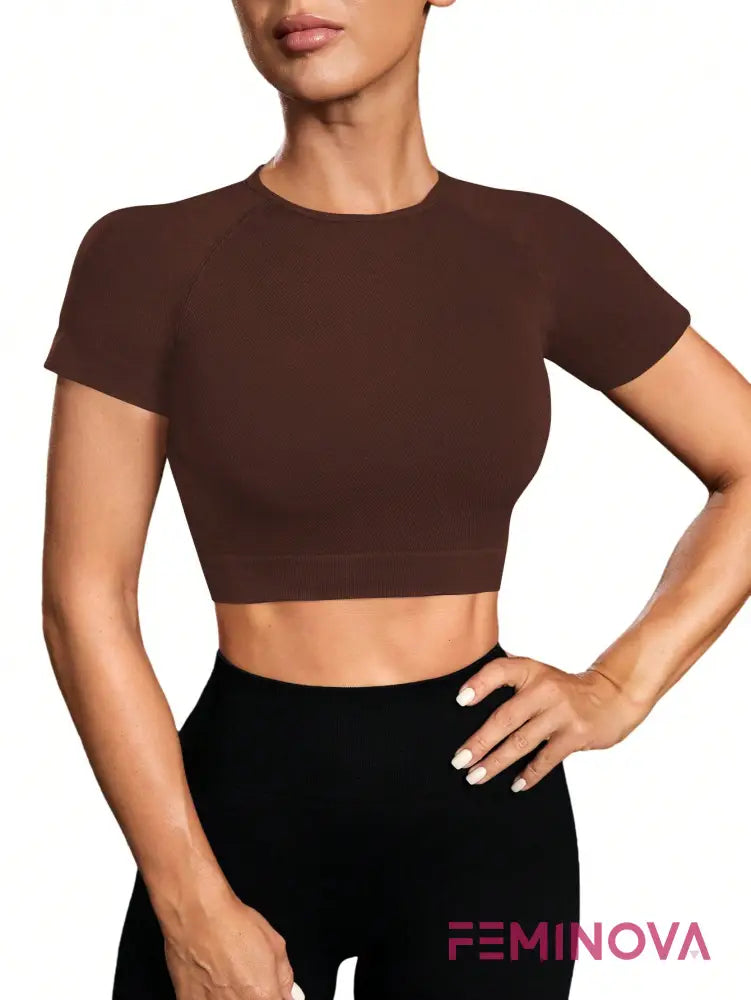 Top Cropped Fitness com Cintura Ajustada