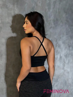 Top Cropped Fitness com Cintura Ajustada