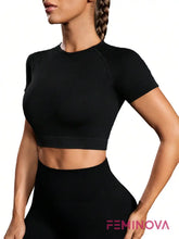 Top Cropped Fitness com Cintura Ajustada Preto / PP